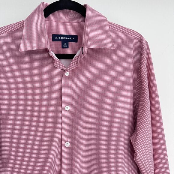 Mizzen Main Shirt Mens Medium Monaco Performance Star Nostalgia Rose Geo Print - Picture 6 of 9